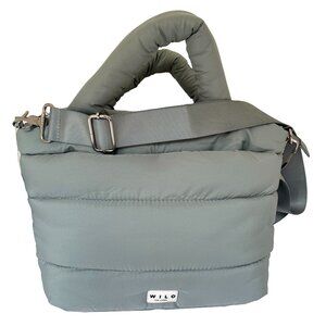 Wilo The Label Light Sage Green Mini Two Strap Puffer Tote/Crossbody Bag NWT
